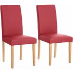Rote Moderne Home Affaire Roko Esszimmerstühle aus Buchenholz 4 Teile 