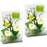 Grüne Romantische 13 cm Home Affaire Teelichthalter Insekten 2 Teile 