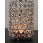 Silberne Romantische 15 cm Home Affaire Kristall Kerzenhalter aus Kristall 