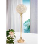 Goldene Romantische 54 cm Home Affaire Kristall Kerzenhalter aus Kristall 
