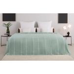 Grüne Gestreifte Moderne Home Affaire Tagesdecken & Bettüberwürfe aus Baumwolle 240x250 cm 