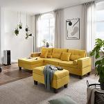 Reduzierte Gelbe Home Deluxe Couchgarnituren & Sofagarnituren Rom 