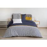 Marineblaue Bettwäsche & Bettbezüge aus Baumwolle trocknergeeignet 220x240 cm 3 Teile für 2 Personen 