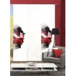 Rote Home Wohnideen Schiebegardinen & Schiebevorhänge aus Polyester lichtundurchlässig 3 Teile 