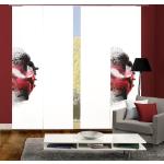 Rote Home Wohnideen Schiebegardinen & Schiebevorhänge aus Polyester lichtundurchlässig 4 Teile 