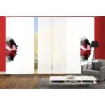 Rote Home Wohnideen Schiebegardinen & Schiebevorhänge aus Polyester lichtundurchlässig 6 Teile 