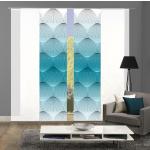 Blaue Moderne Home Wohnideen Schiebegardinen & Schiebevorhänge aus Polyester lichtundurchlässig 5 Teile 