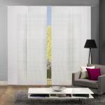 Weiße Moderne Home Wohnideen Schiebegardinen & Schiebevorhänge aus Polyester lichtundurchlässig 4 Teile 