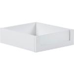 Hom'in Schublade , Weiß , Glas, Holzwerkstoff , 37.5x12x45 cm , Schlafzimmer, Kleiderschränke, Schrankzubehör