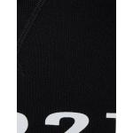 Schwarze Langärmelige Gucci Print Kapuzenpullover aus Baumwolle für Damen Größe M 