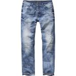 Blaue Retro Brandit Slim Jeans aus Elastan für Herren 