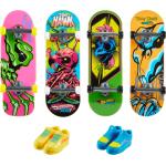 Hot Wheels Von Tony Hawk inspiriertes Hot Wheels Skate Neon Bones Fingerboard und abnehmbare Skateboard-Schuhe