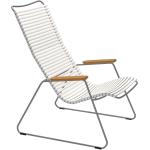 HOUE CLICK Relaxsessel Lounge chair Bambusarmlehnen Stahlgestell Muted white