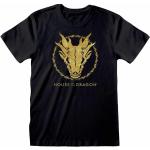 House of the Dragon TShirt Gold Ink Skull, Uni XXL