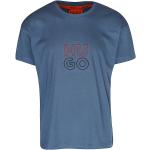 Reduzierte Blaue Kurzärmelige HUGO BOSS HUGO T-Shirts aus Baumwolle für Herren Größe S 