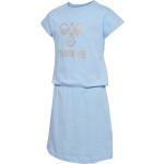 Blaue Kurzärmelige Hummel Kinderkleider mit Glitzer Größe 128 