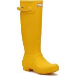 Gelbe Hunter Original Stiefel mit Schnallen aus Gummi wasserdicht für Kinder Größe 37 