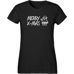 Schwarze Kurzärmelige Hellweg Druckerei Bio T-Shirts aus Baumwolle für Damen Größe XXL zu Weihnachten 