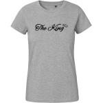 Graue Kurzärmelige Hellweg Druckerei Bio T-Shirts aus Baumwolle für Damen Größe XS zur Hochzeit 