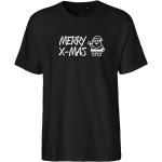 Schwarze Kurzärmelige Hellweg Druckerei Bio T-Shirts aus Baumwolle für Herren Größe M Große Größen zu Weihnachten 