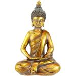 Goldene 16 cm Buddha Figuren Buddha aus Polyresin 