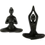 Reduzierte Schwarze 16 cm Dekofiguren aus Keramik 