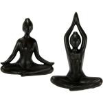 Reduzierte Schwarze 16 cm Dekofiguren aus Keramik 