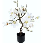 Weiße Kunstbäume Magnolien aus Kunststoff 