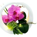 Rosa Moderne 22 cm Vasen & Blumenvasen Orchideen aus Kunststoff 