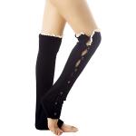 Schwarze Beinstulpen aus Polyester für Damen Einheitsgröße 
