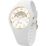 Weiße 10 Bar wasserdichte Wasserdichte Ice Watch Armbanduhren aus Silikon mit Mineralglas-Uhrenglas mit Armband 