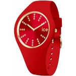 Rote 10 Bar wasserdichte Wasserdichte Ice Watch Armbanduhren aus Gold mit Mineralglas-Uhrenglas mit Armband 