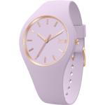Lila 10 Bar wasserdichte Wasserdichte Ice Watch Armbanduhren Lavendel aus Silikon mit Mineralglas-Uhrenglas mit Armband 