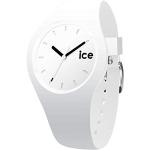 Weiße 10 Bar wasserdichte Ice Watch Damenarmbanduhren aus Silikon mit Silikonarmband 