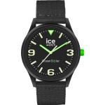 Schwarze Ice Watch Solar Herrenarmbanduhren aus Kunststoff 