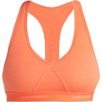 Reduzierte Orange Icebreaker Sprite Sport BHs Orangen mit Racerback Rücken für medium Halt für Damen Größe XS 