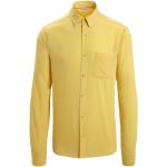Gelbe Klassische Langärmelige Icebreaker Nachhaltige Langarmhemden aus Lyocell für Herren Größe XL 