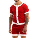 Rote Weihnachtskostüme aus Samt maschinenwaschbar für Herren Größe XXL zum Jubiläum 
