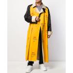 Gelbe Off-White Lange Trenchcoats aus Baumwolle für Herren Größe S 