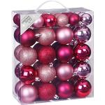 Rote Inge Glas Weihnachtskugeln & Christbaumkugeln aus PVC 50 Teile 