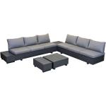 Anthrazite Moderne Inko Lounge Sets aus Aluminium winterfest 6 Teile für 3 Personen 