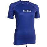 Blaue Kurzärmelige ION Surfshirts aus Elastan für Damen Größe L 