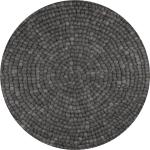 Reduzierte Schwarze Moderne Runde Teppiche 160 cm aus Wolle 