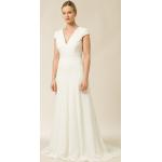 Weiße Ivy Oak Maxi V-Ausschnitt Brautkleider & Hochzeitskleider aus Elastan für Damen Größe XS zur Hochzeit 