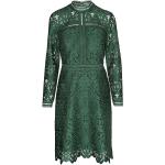 Reduzierte Grüne Langärmelige Ivy Oak Mini Stehkragen Partykleider aus Polyester für Damen Größe M 