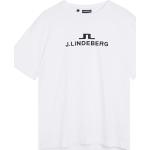 Reduzierte Weiße Print Elegante Kurzärmelige J. LINDEBERG T-Shirts aus Baumwolle für Herren Größe S 