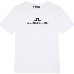 Weiße Print Kurzärmelige J. LINDEBERG T-Shirts aus Baumwolle für Damen Größe M 