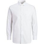 Weiße Casual Langärmelige Jack & Jones Rundhals-Auschnitt Langarmhemden aus Baumwolle für Herren Größe XXL 