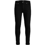 Reduzierte Schwarze Jack & Jones Skinny Jeans mit Nieten aus Elastan für Herren Weite 32, Länge 32 