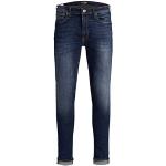 Reduzierte Hellblaue Jack & Jones Skinny Jeans mit Nieten aus Elastan für Herren Weite 31, Länge 32 